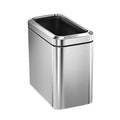 25L Brushed Stainless Steel Slim Open Trash Can H59365