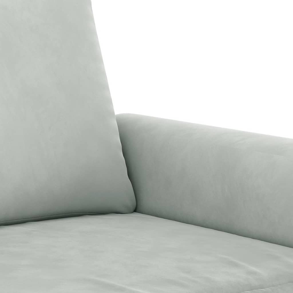 Light Gray Velvet 2 Piece Sofa Set H708