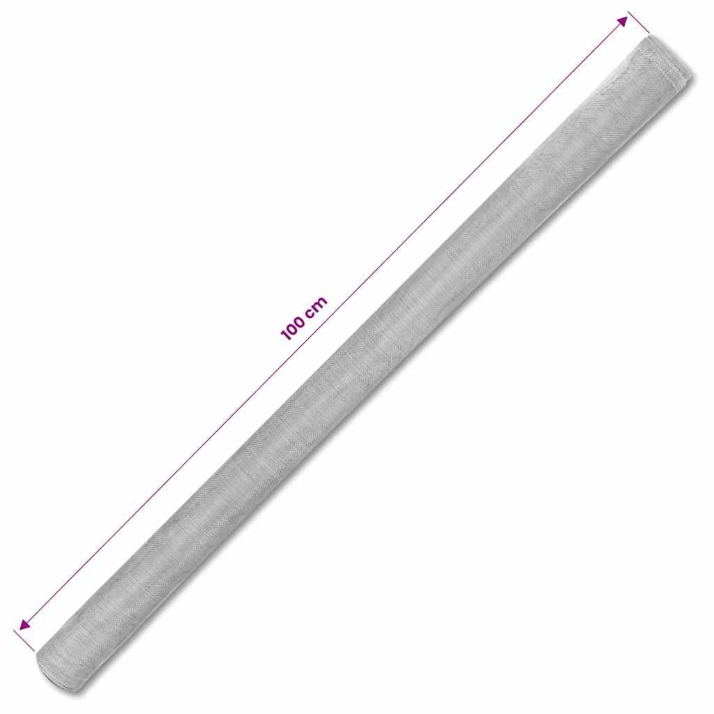 Aluminum Mesh Screen 39.4x196.9 Inches Silver Z576748