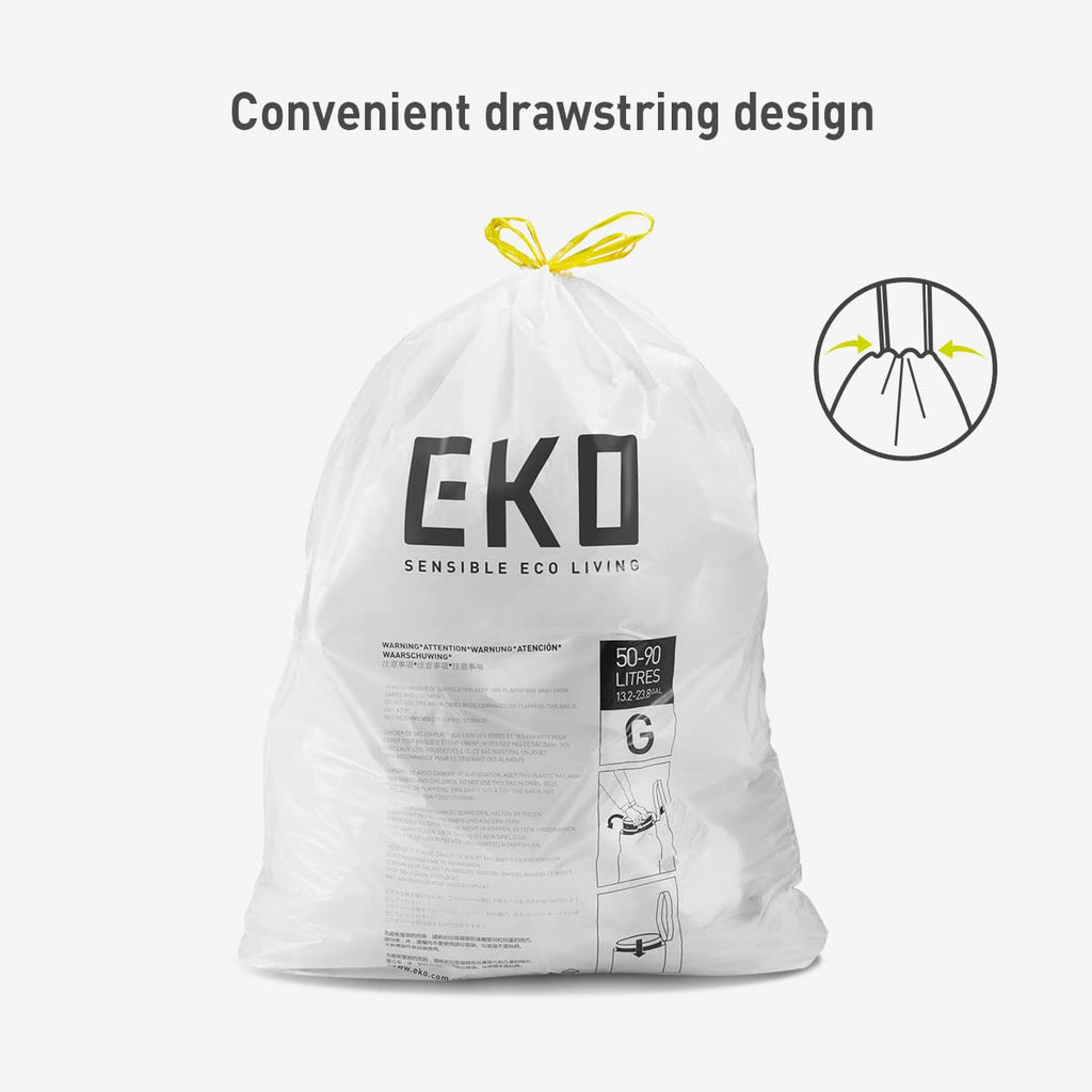 21 Gallon 60 Count Drawstring Unscented Trash Bags Q434