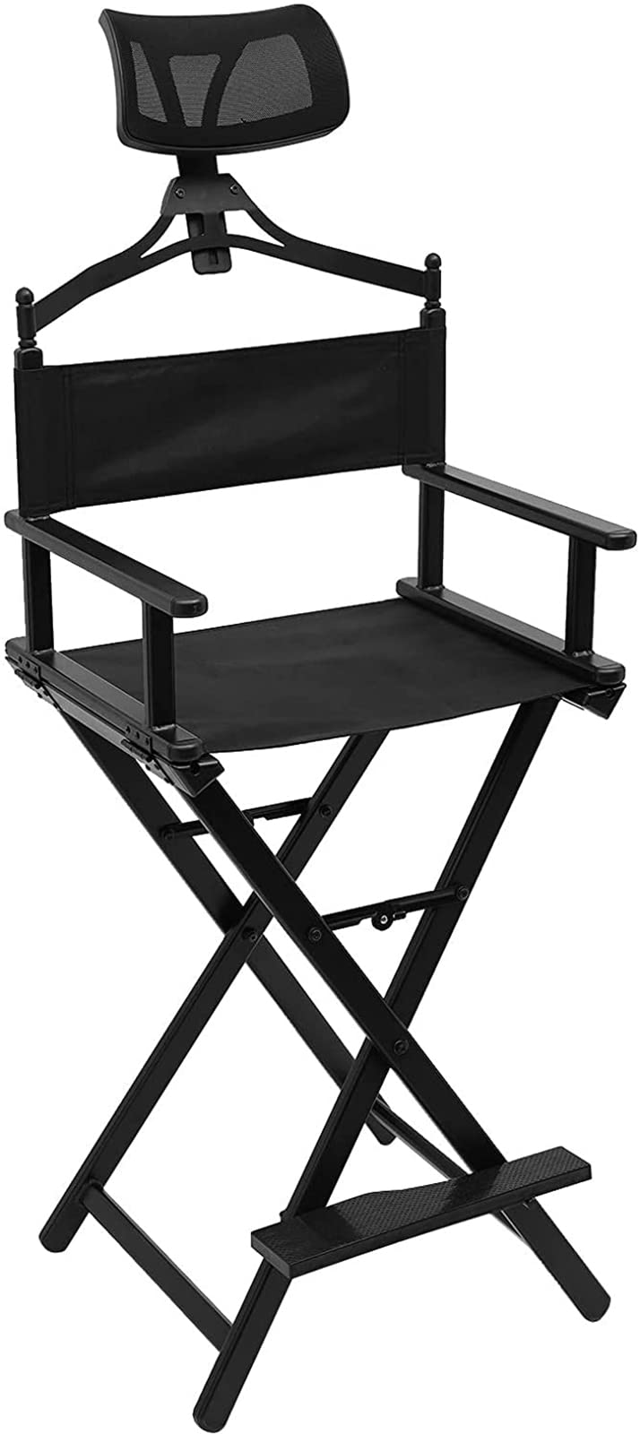31 Inch Tall Aluminum Director Chair with Headrest and Footrest W80362