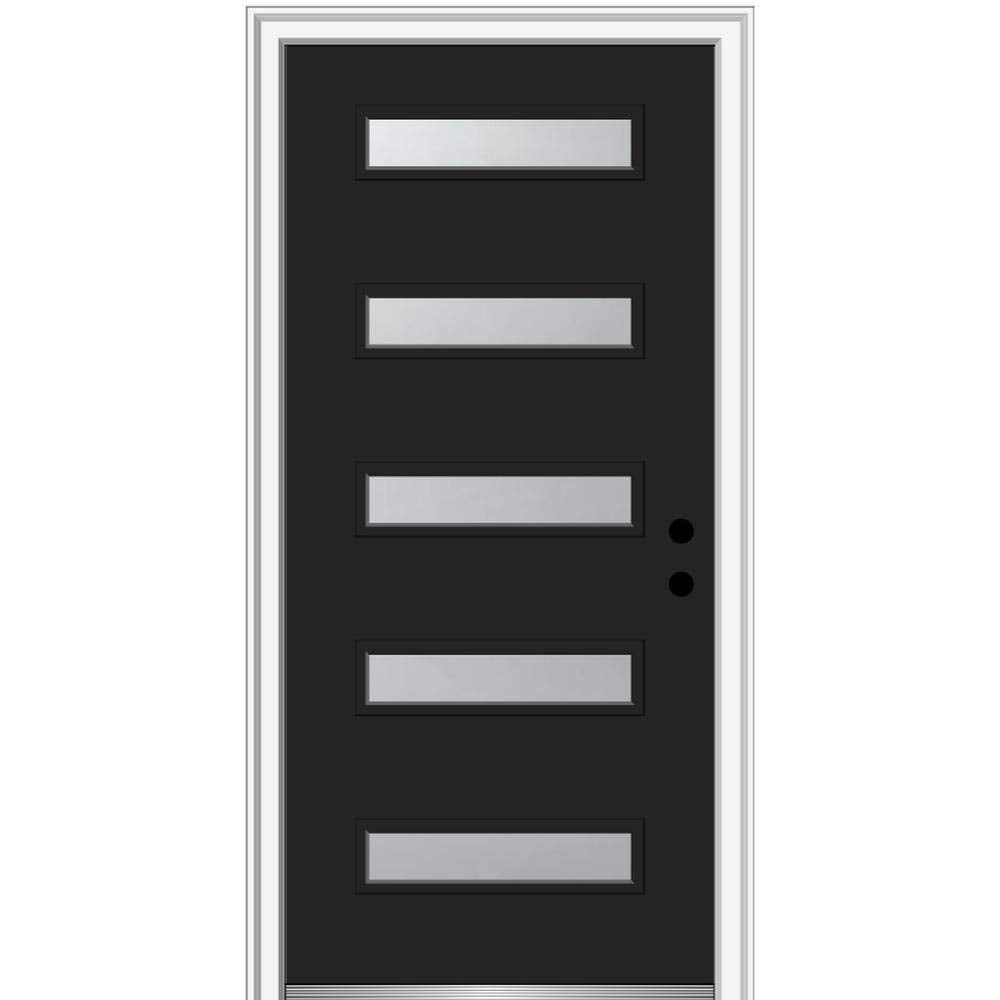 Exterior Single Door Steel 36" x 80" 5-Lite Left-Hand Inswing M5413