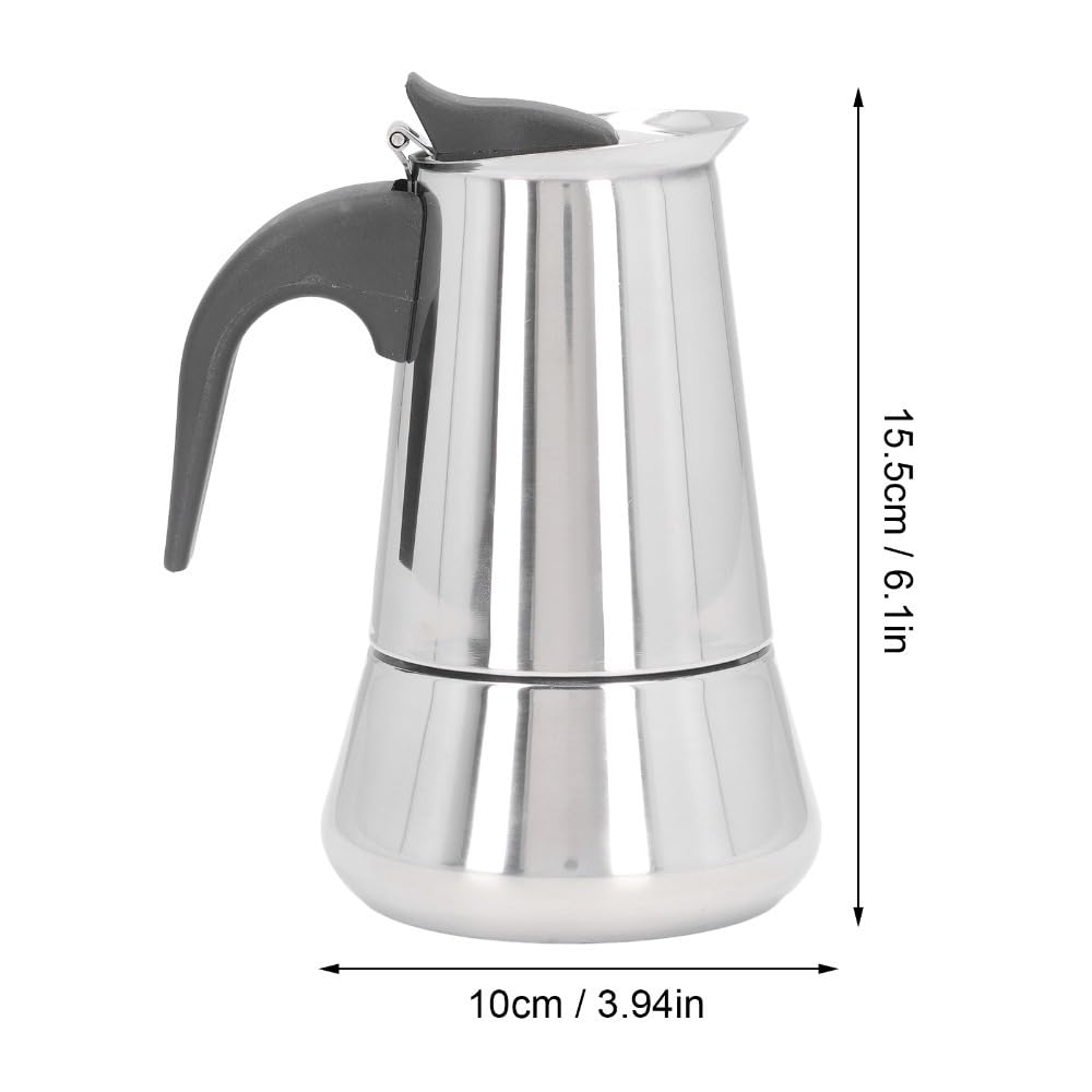 4 Cup Stainless Steel Stovetop Moka Pot W482