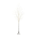 8-FT Pre-lit Artificial White Birch Tree with LED Lights E17989