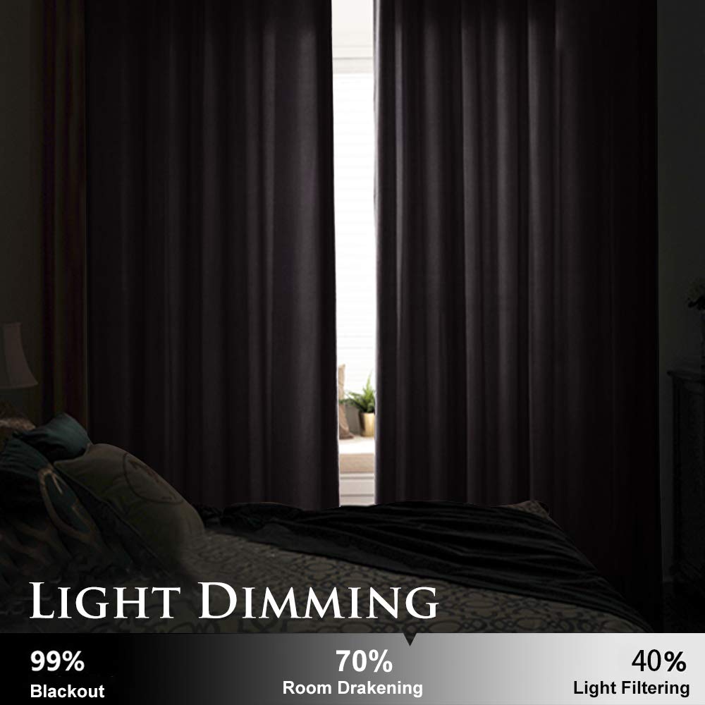 Black Velvet Curtains 1 Panel Y220280
