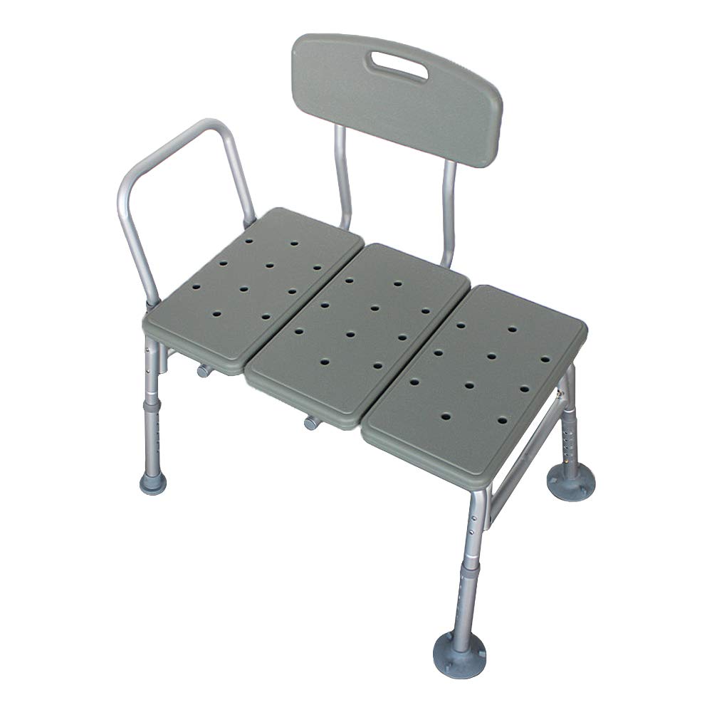 Bath Shower Transfer Bench with Backrest & Padded Armrest B551868