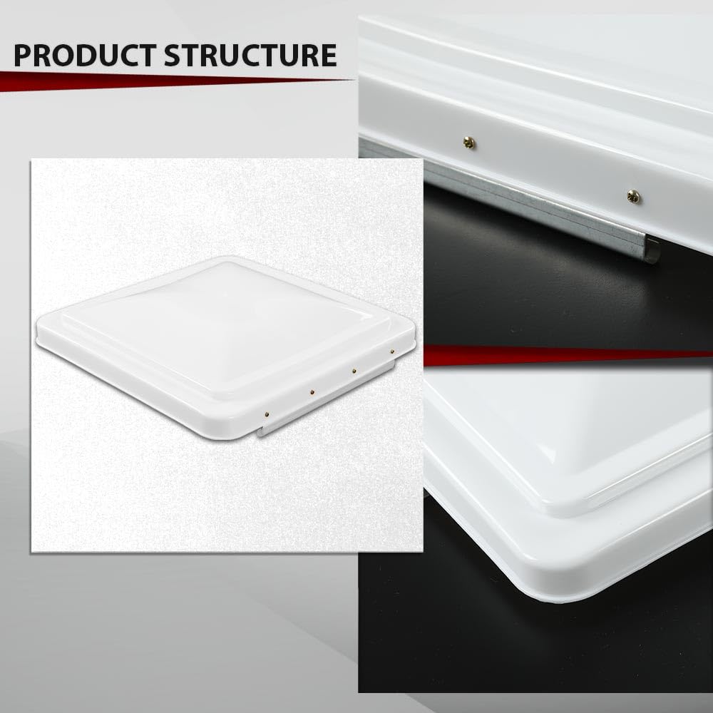 14" x 14" Replacement Roof Vent Cover 3PCS White U350418