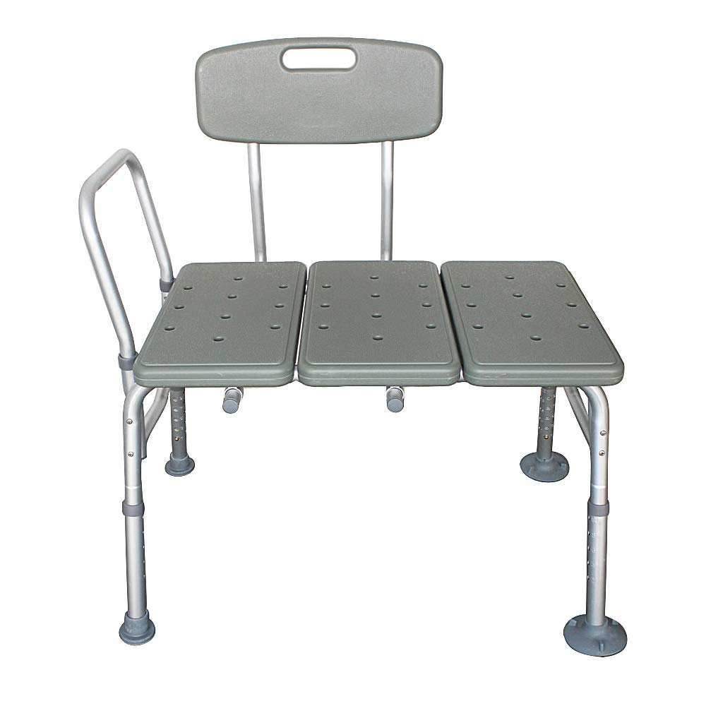 Bath Shower Transfer Bench with Backrest & Padded Armrest B551868