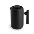 Insulated Coffee Maker with Enhanced Filtration System, Portable French Press Stainless Steel, 24 oz Carafe, Matte Black T1368