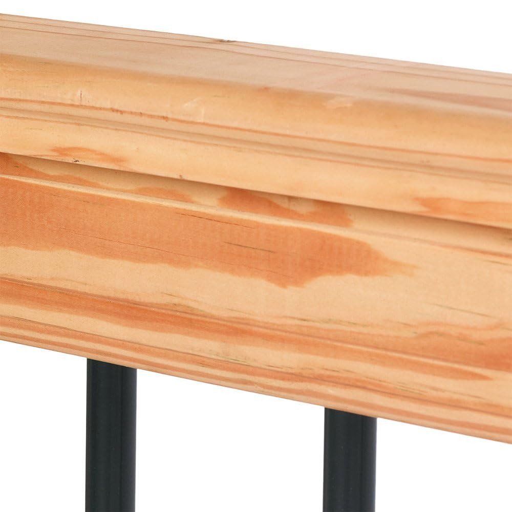6 ft. Southern Yellow Pine Stair Rail Kit with Black Balusters O1037