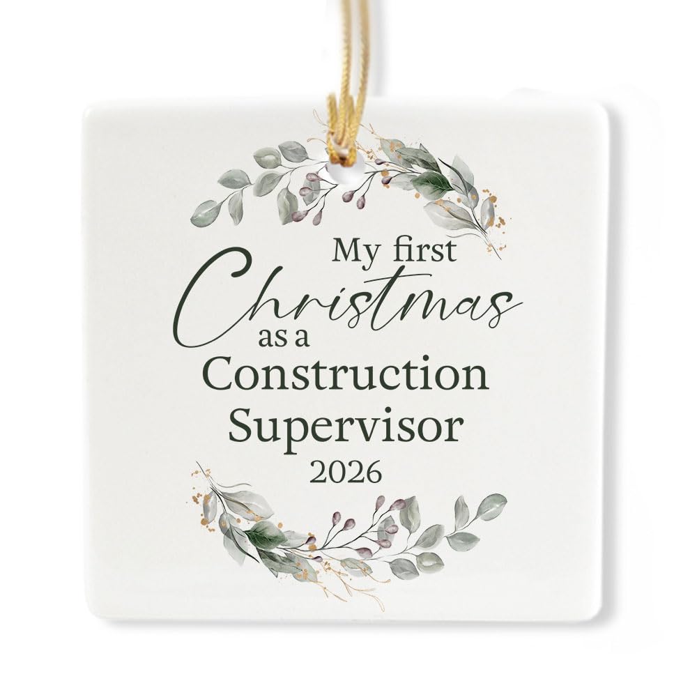 Ceramic 3-inch Square-Shaped Ornament C379