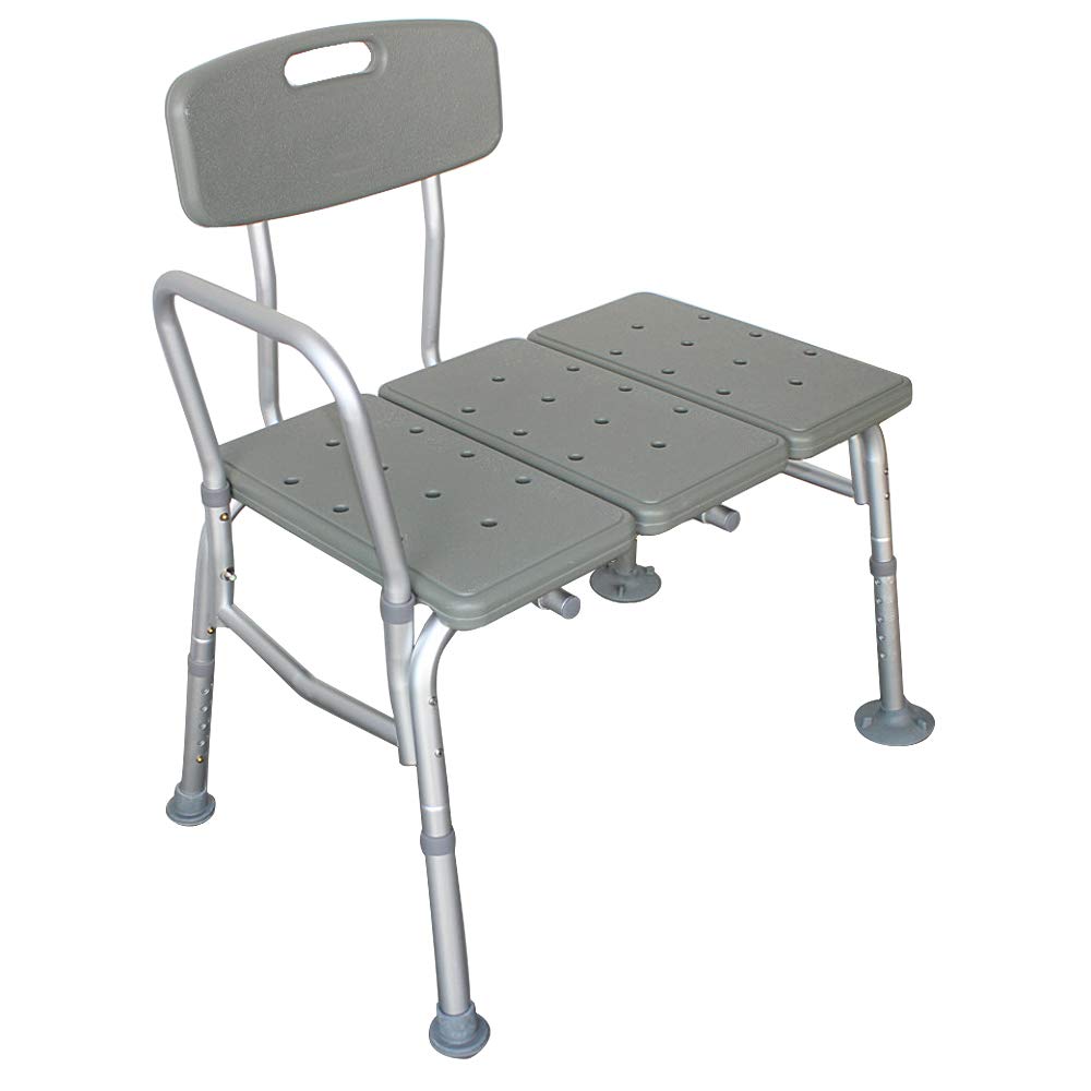 Bath Shower Transfer Bench with Backrest & Padded Armrest B551868