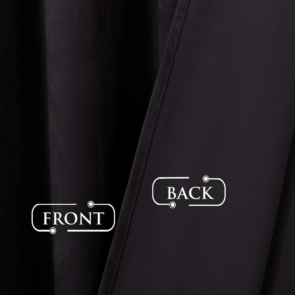Black Velvet Curtains 1 Panel Y220280