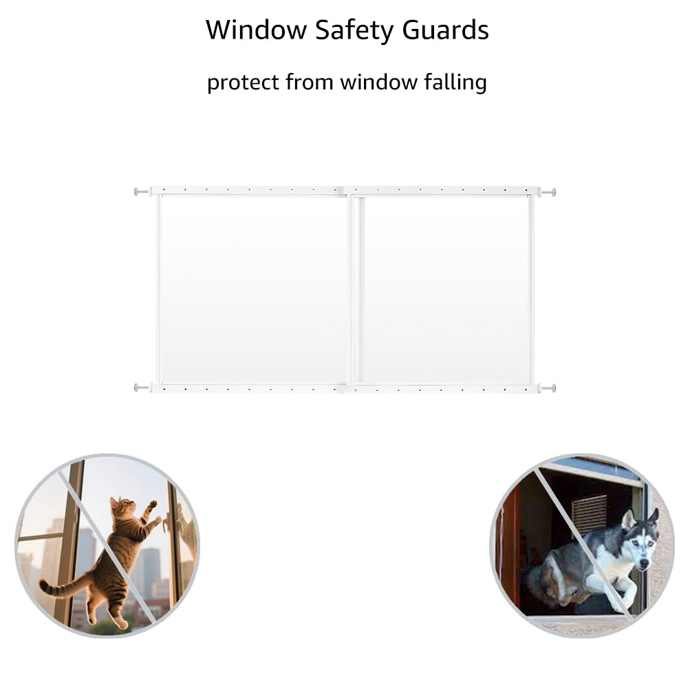 Clear Pet Window Guard, 29" Tall Acrylic Safety Barrier J15607