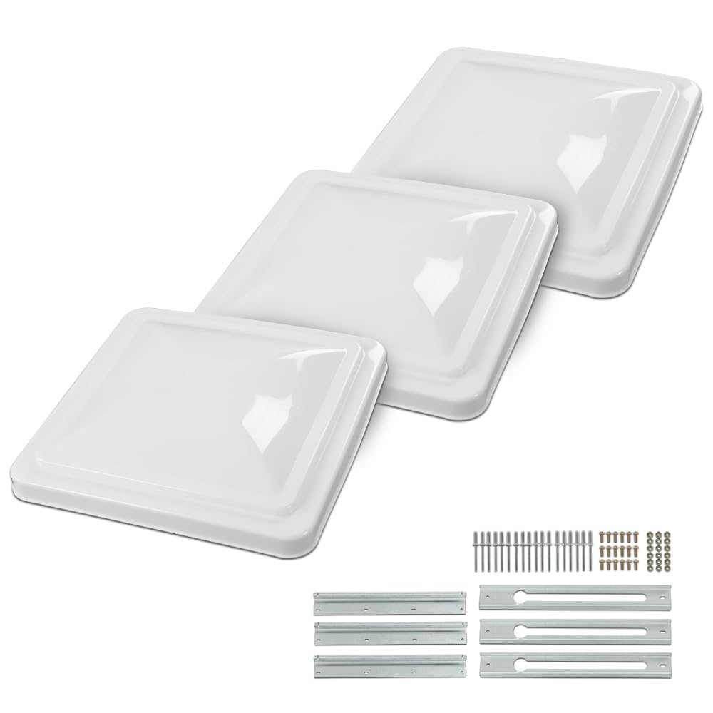 14" x 14" Replacement Roof Vent Cover 3PCS White U350418