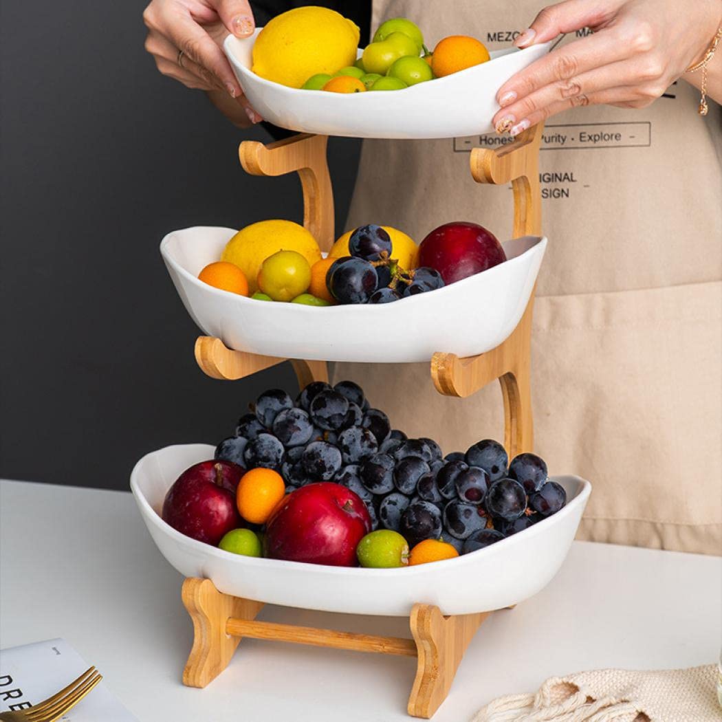 3 Tier Ceramic Fruit Basket Stand D38633