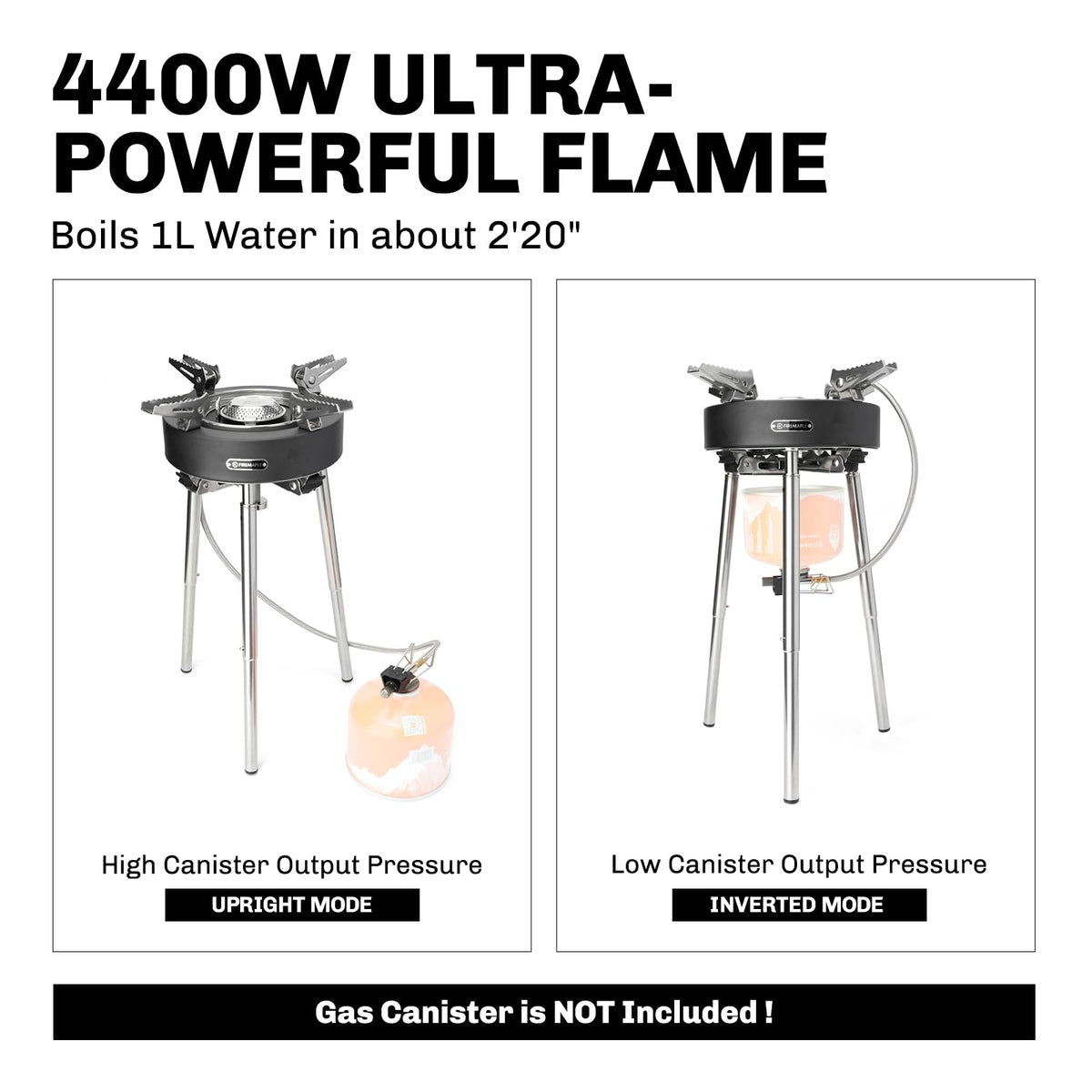 Camping Stove 4400W Gas Stove with Dual Preheating Tube P132