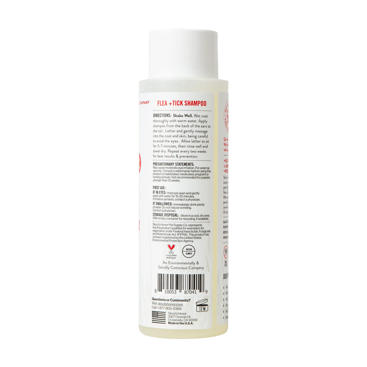 Natural Flea and Tick Dog Shampoo 16 oz L3383