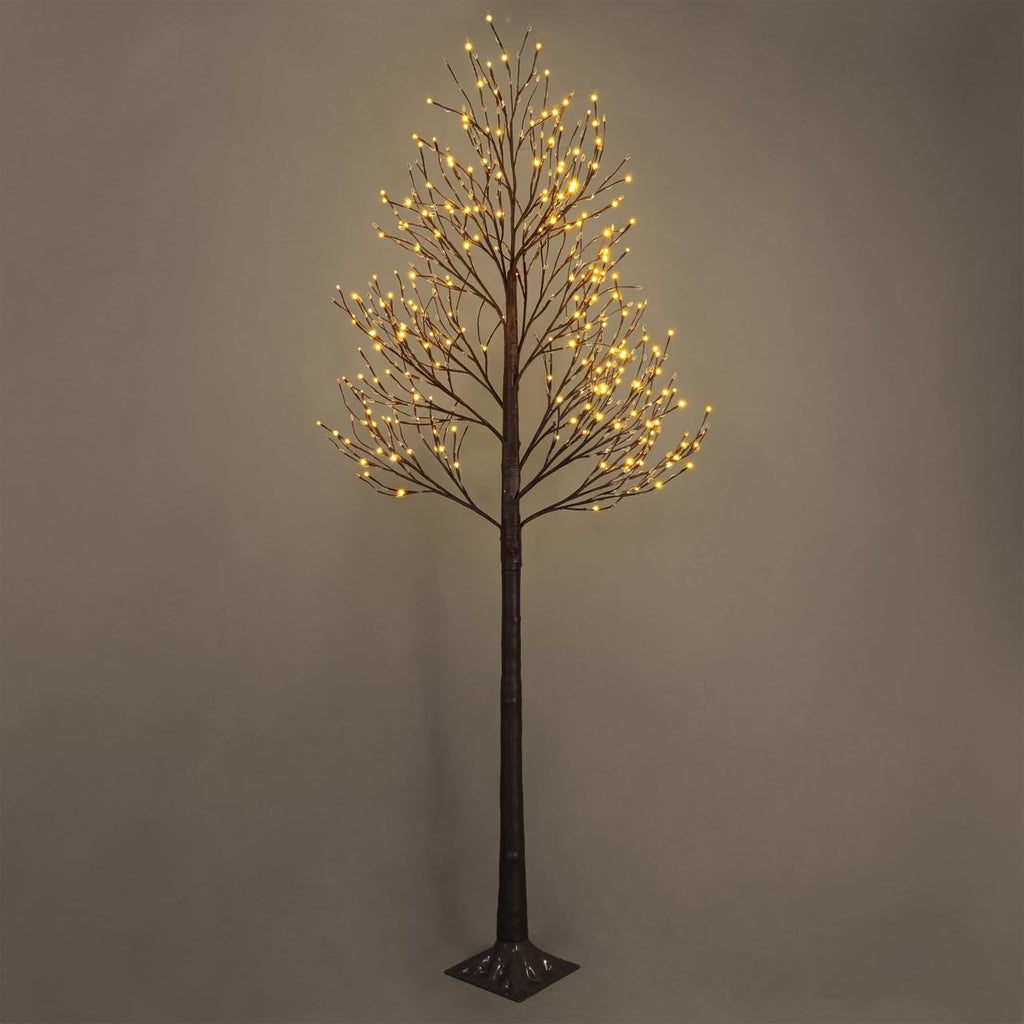 8 Feet Artificial Willow Lighted Twig Tree with 240 Warm White Lights U8263