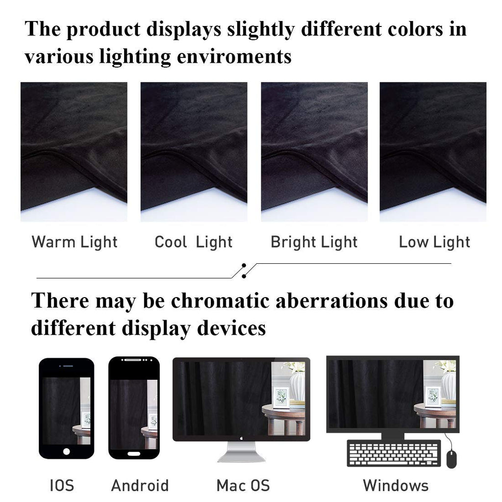 Black Velvet Curtains 1 Panel Y220280