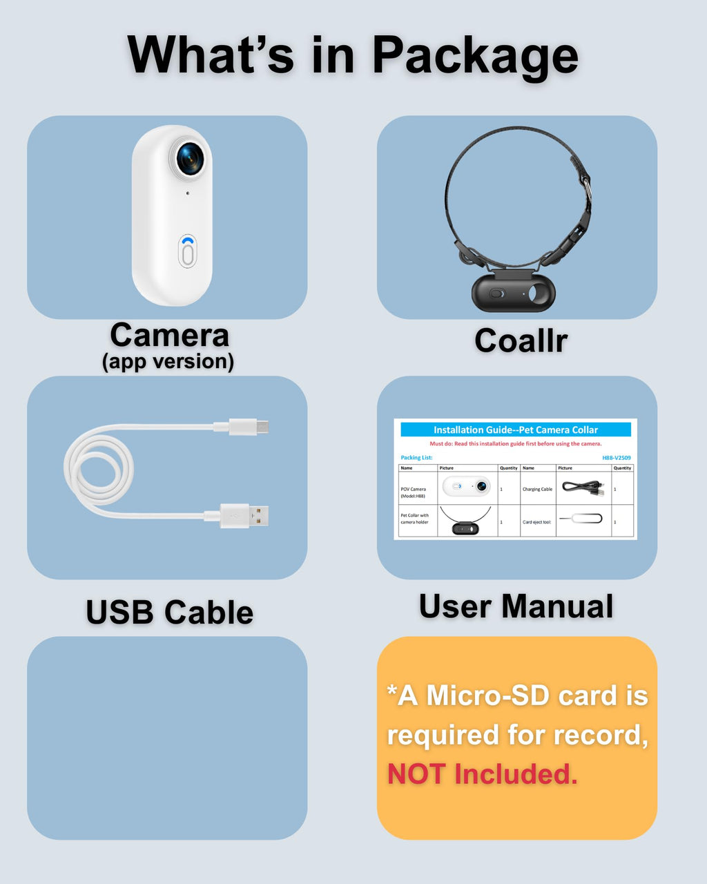 Cat Camera Collar with APP B53293