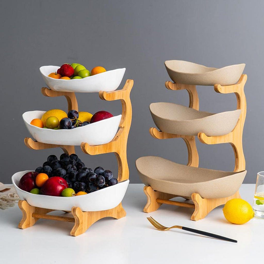 3 Tier Ceramic Fruit Basket Stand D38633