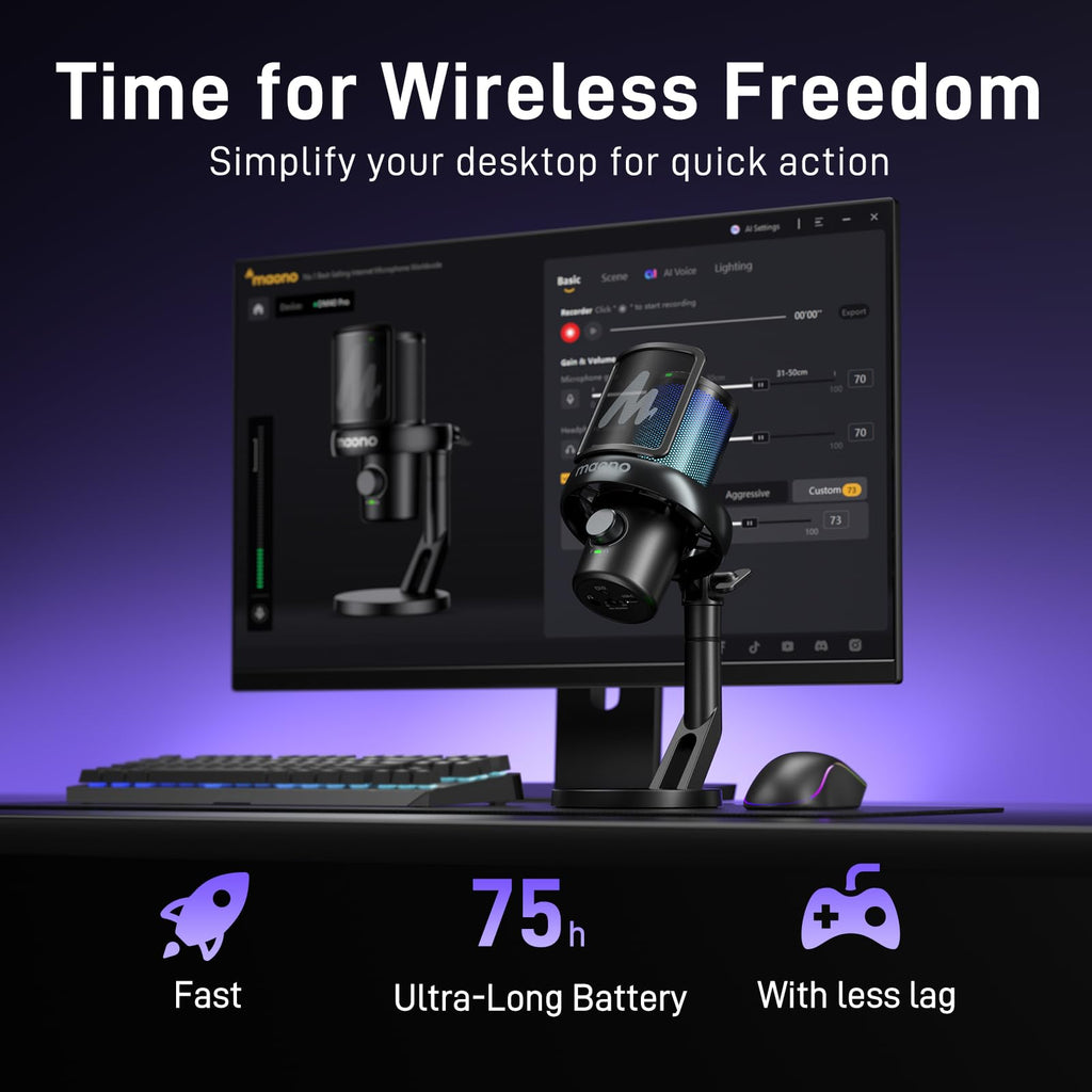 Wireless Gaming Microphone with Boom Arm X149
