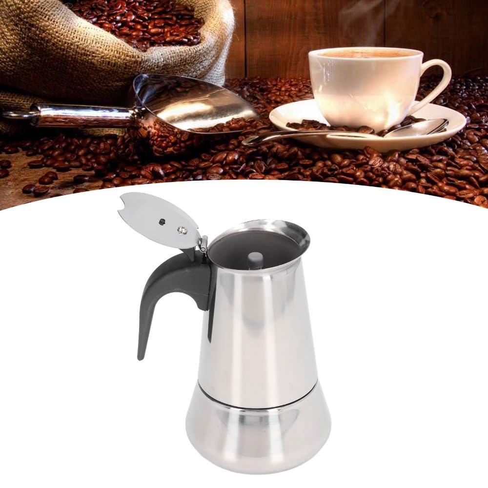 4 Cup Stainless Steel Stovetop Moka Pot W482