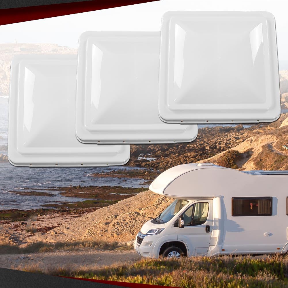 14" x 14" Replacement Roof Vent Cover 3PCS White U350418