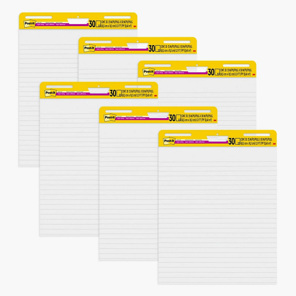 Blue Easel Pads 25 x 30 in. 30 Sheets Pack of 6 B925757