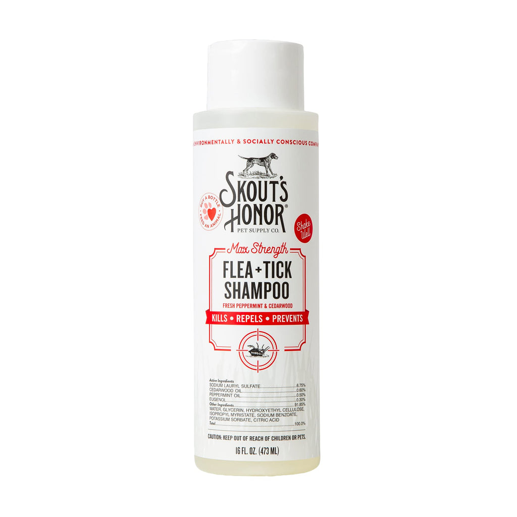 Natural Flea and Tick Dog Shampoo 16 oz L3383