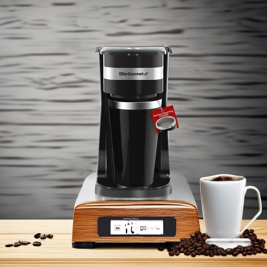 Black Single-Serve Compact Coffee Maker Y556