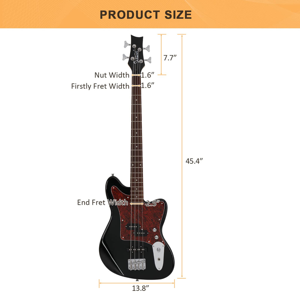 4 String Electric Bass Guitar Beginner Kit with Amp U306048