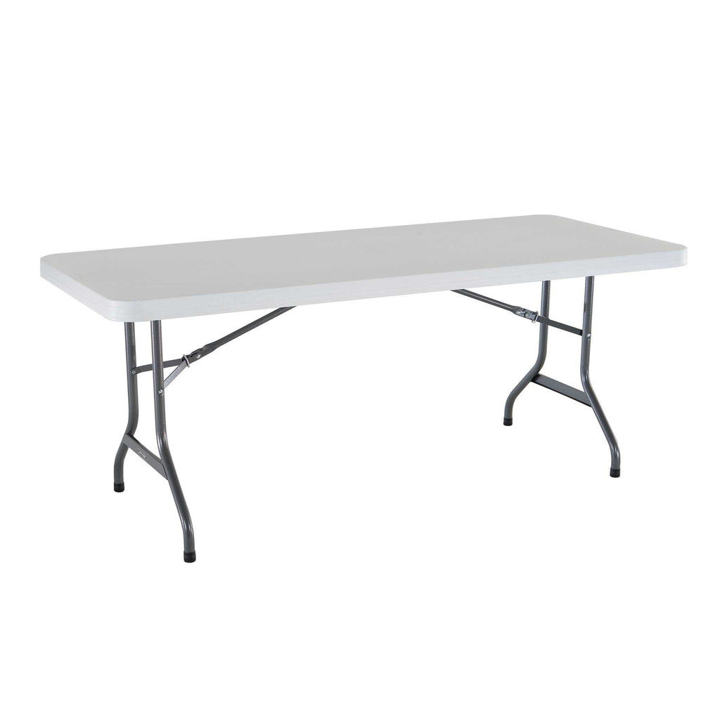 White 6 Feet Folding Utility Table Pack of 4 W558
