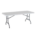 White 6 Feet Folding Utility Table Pack of 4 W558
