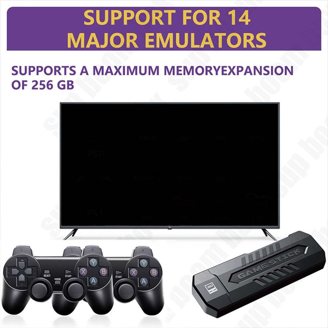 4K Retro Game Console with 2 Wireless Controllers 64GB Q4076