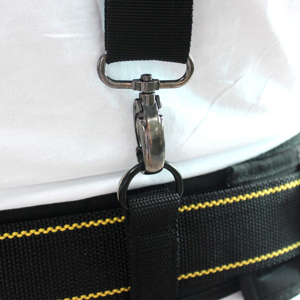 2-Inch Padded Tool Belt with 4 D-Rings Heavy Duty Double Metal Roller Buckle X569