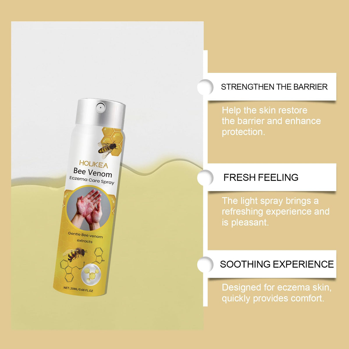 Bee Venom Skin Care Spray with Peppermint Extract and Glycerin K31133