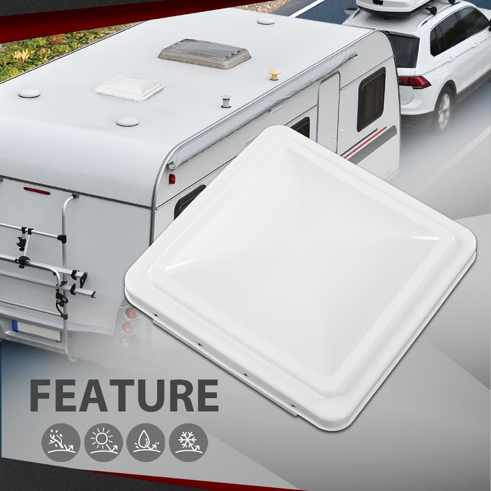 14" x 14" Replacement Roof Vent Cover 3PCS White U350418