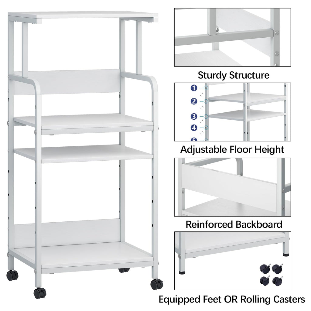 4-Tier Printer Stand with Storage Shelf R49395
