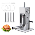 Manual 7 LB Stainless Steel Sausage Stuffer with 4 Stuffing Tubes A140