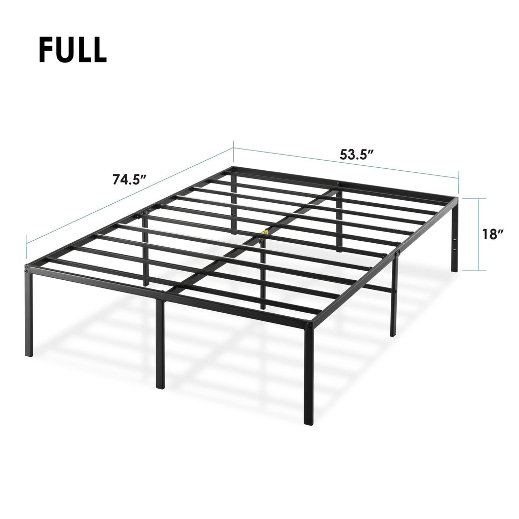 18 Inch Black Metal Platform Bed Frame J423775