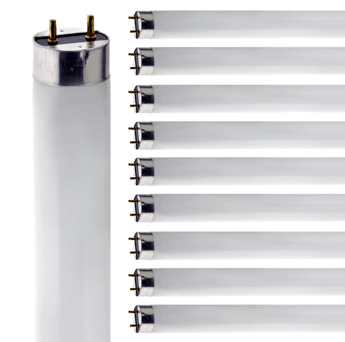 24 Inch T8 Fluorescent Tube Light Bulb 17W 2700K Warm White G13 Bi-Pin Base Pack of 10 V5392
