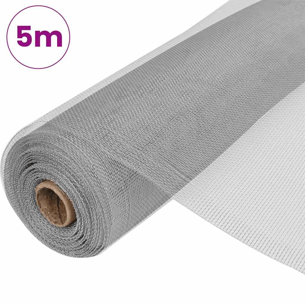 Aluminum Mesh Screen 39.4x196.9 Inches Silver Z576748
