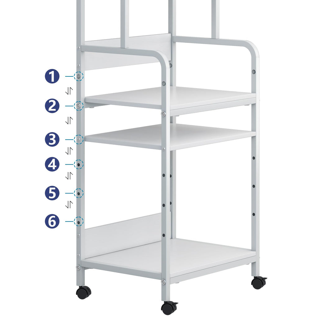4-Tier Printer Stand with Storage Shelf R49395