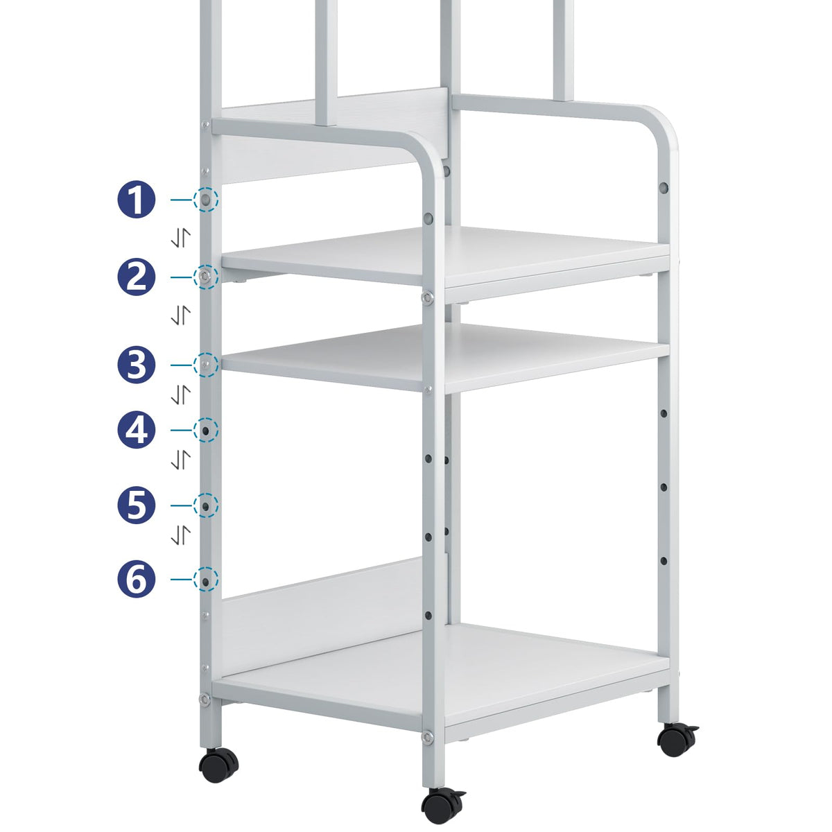 4-Tier Printer Stand with Storage Shelf R49395
