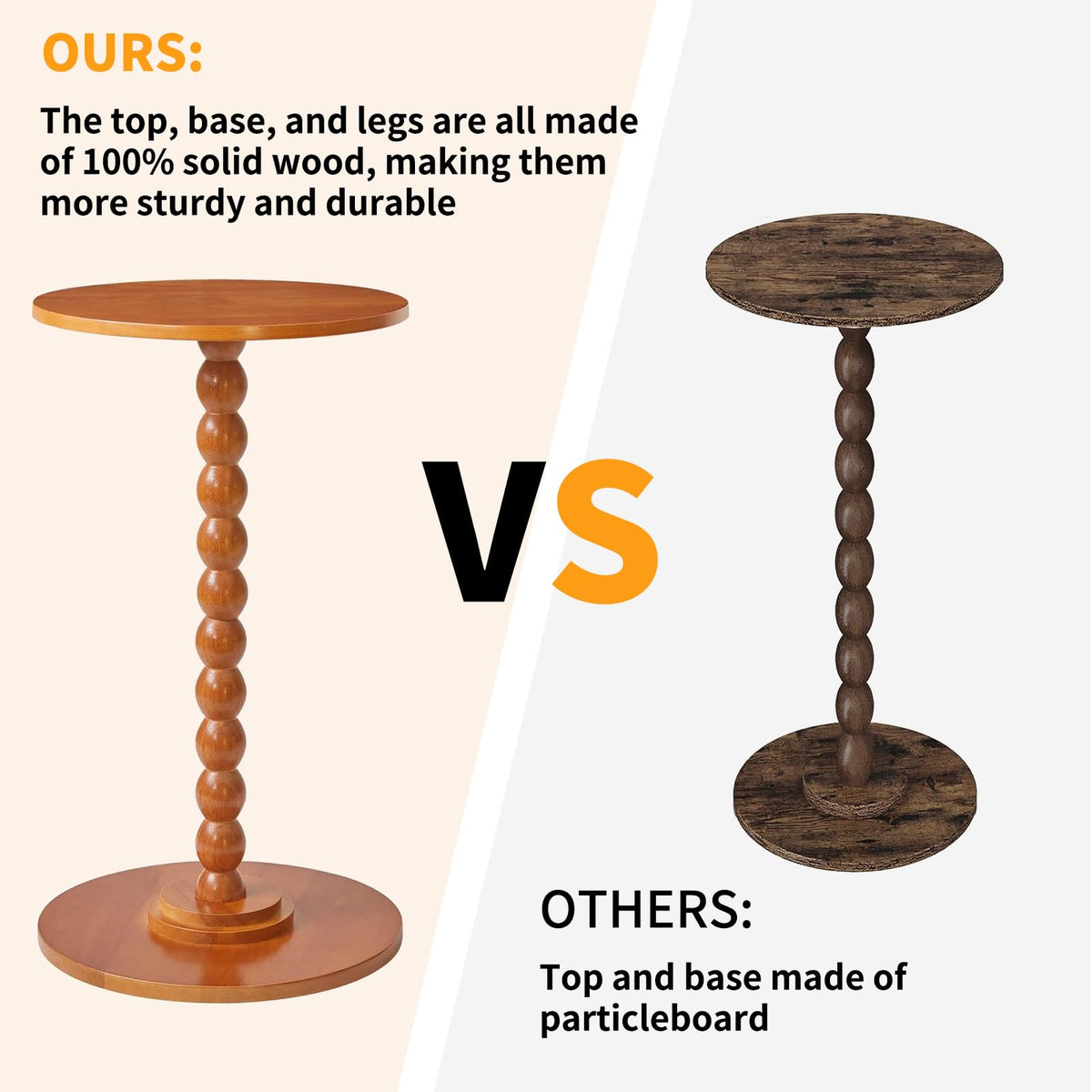 Round Wood Side Table D632754