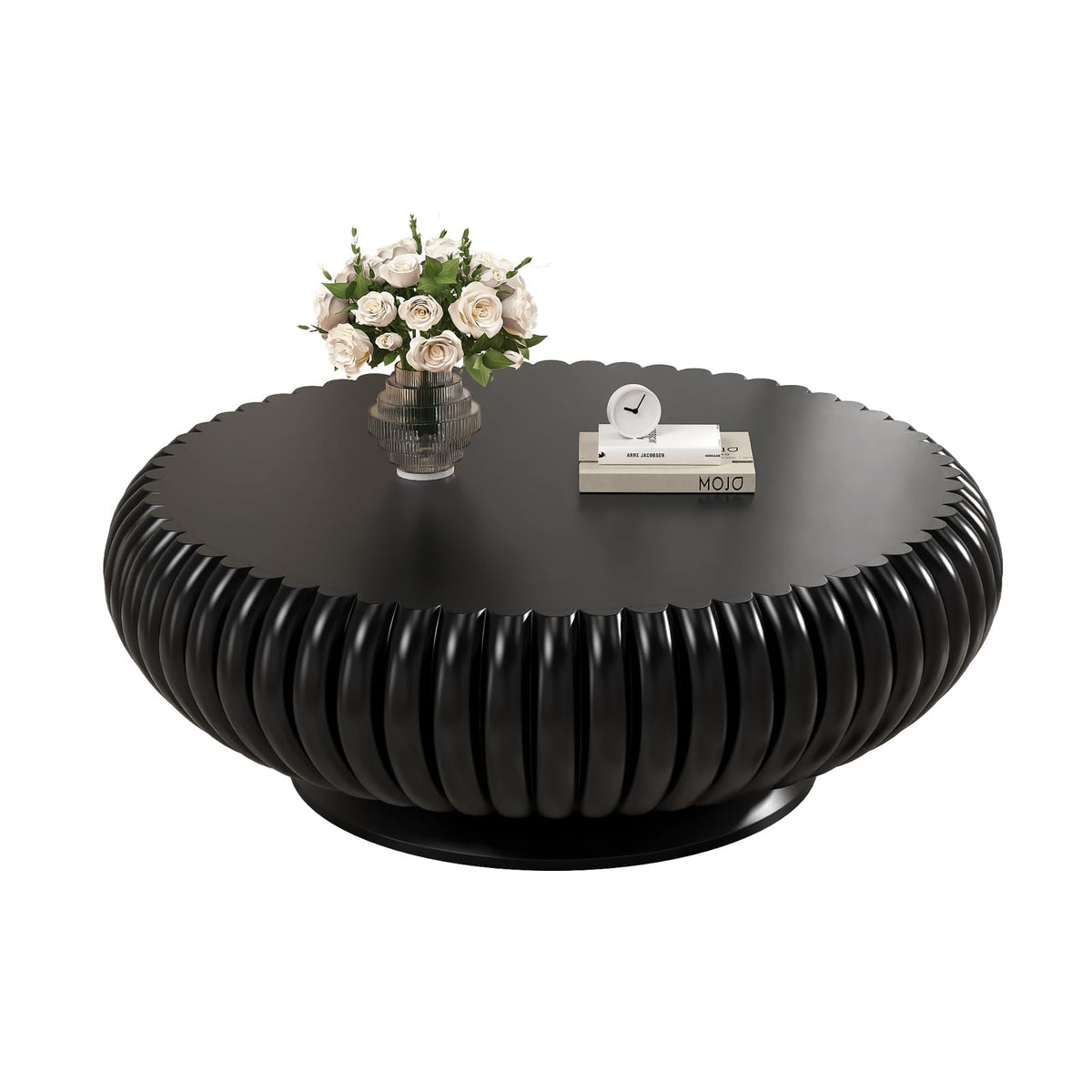 Round Fluted Drum Coffee Table V9666