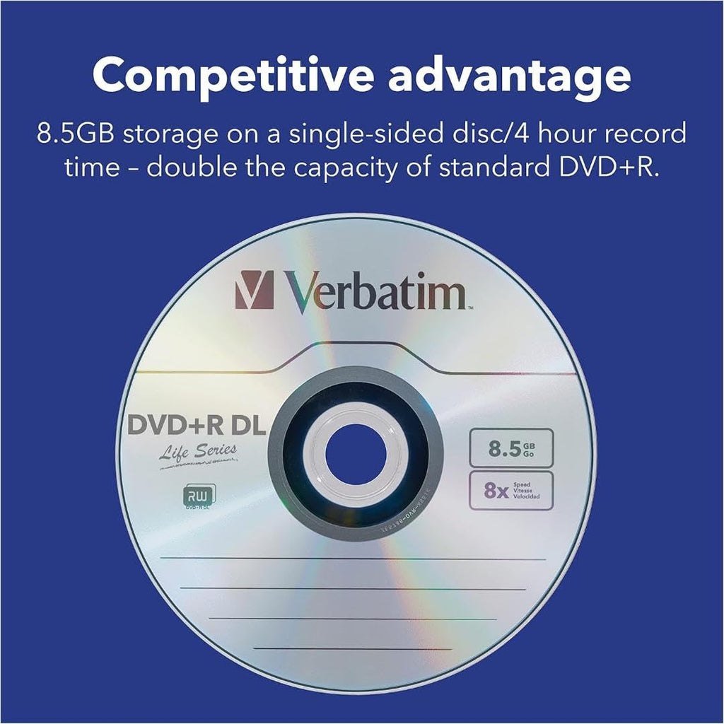 DVD+R DL 8.5GB 8X Hub Printable Discs 50 Pack L96329