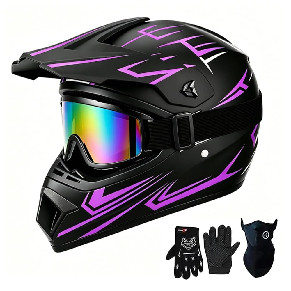 DOT Certified Kids Youth Full Face Motorcycle Helmet W180139